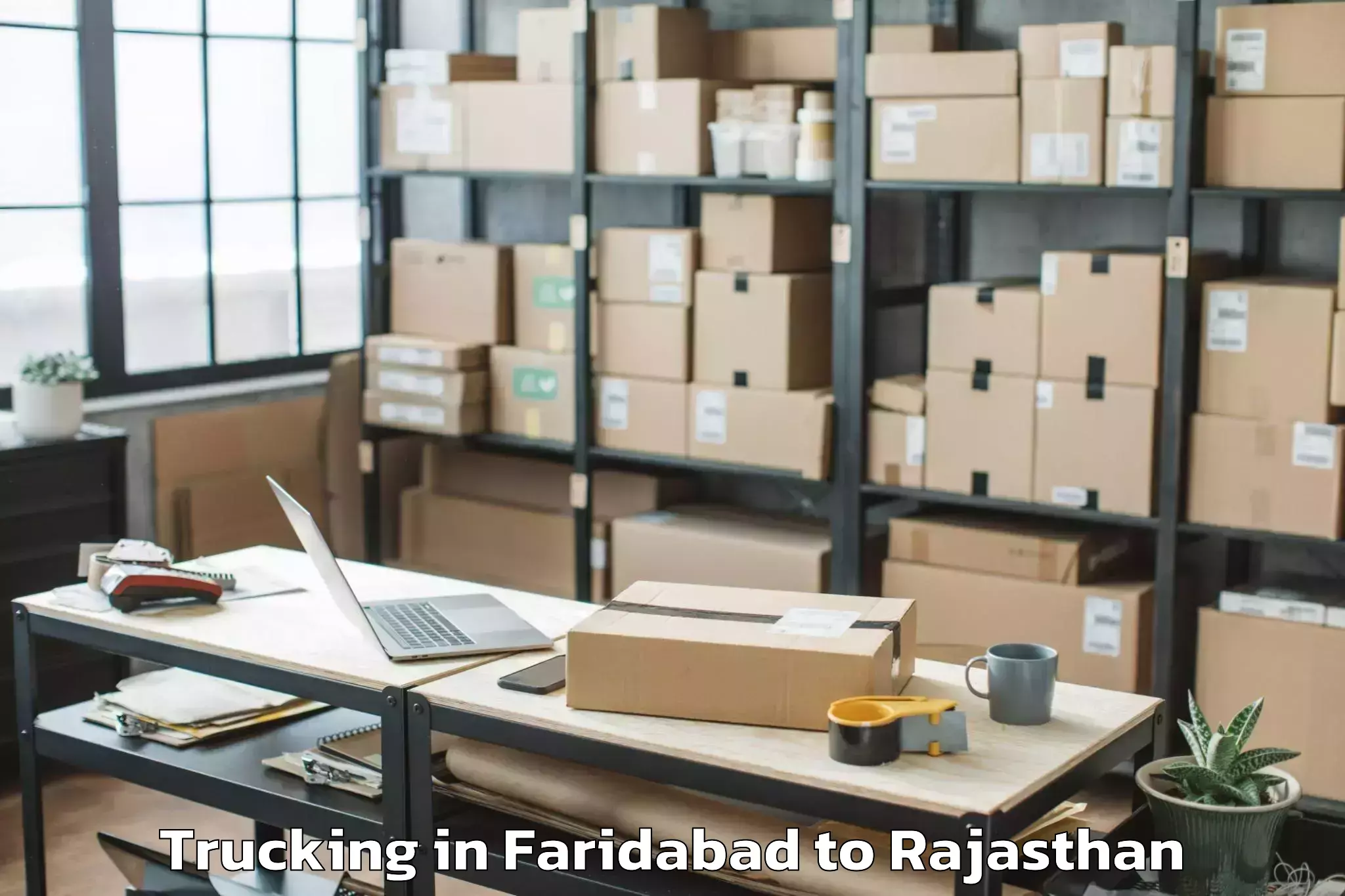 Top Faridabad to Parvatsar Trucking Available